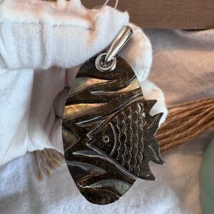 Mother of Pearl Fish Pendant